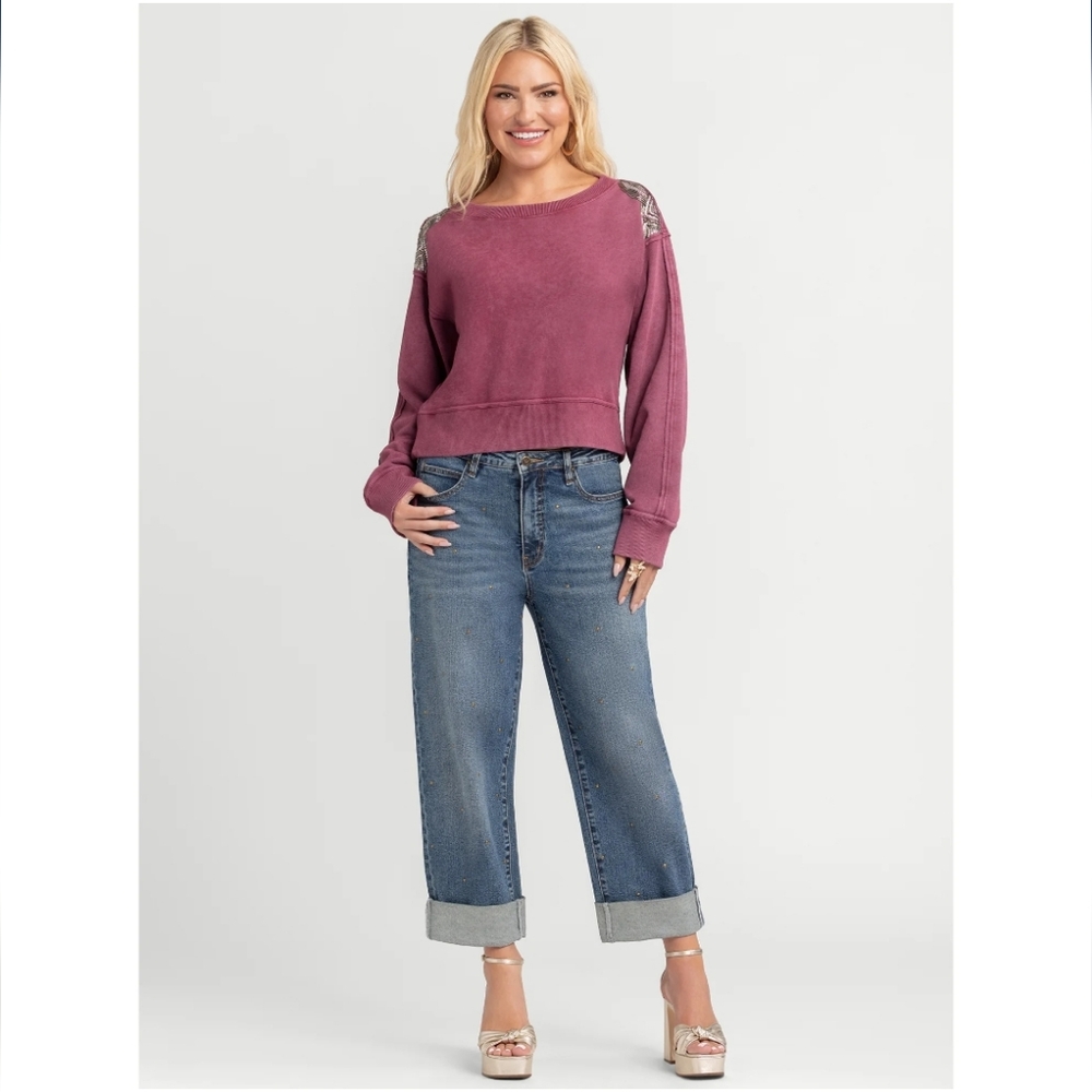 Jessica Simpson Wide Leg Boyfriend Jeans
